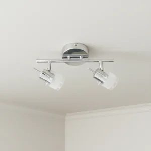 Aplique De Pared Trastevere Barral Cromo Con Vidrio Satinado (GU10) - Image 1