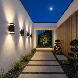 Apliques de Pared Exterior Moderno Bidireccional | Aluminio Negro | IP54 - Image 4