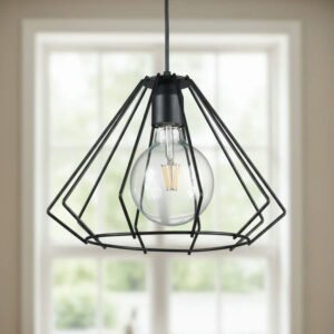 Lámpara de Techo Colgante JAULA DIAMANTE Interior Hierro - Image 1