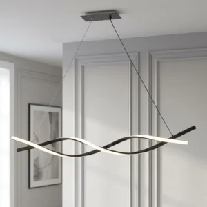 Colgante Negro Moderno 120cm | Luz Cálida 3000K | Diseño Elegante - Image 1