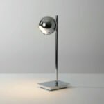 Lámpara de Mesa Velador Orbe Platil Interior