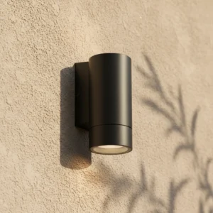 Apliques de Pared Exterior | Moderno Aluminio Negro Unidireccional IP54 - Image 1