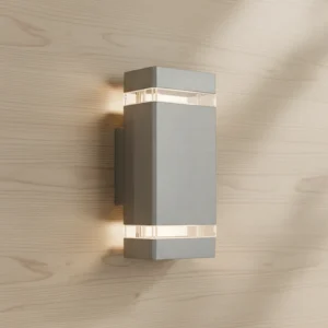 Apliques de Pared Exterior Modernos Bidireccionales | Aluminio Gris | IP54 - Image 1