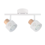 Apliques de Luz Techo Modernos | Tulipa Calada Blanco Madera | 2xGU10