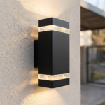 Aplique Ext. Östermalm — Bidireccional aluminio negro GU10