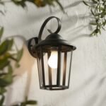 Farol de hierro colonial hexagonal para exterior