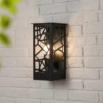 Farola CATANIA de acero inoxidable para exterior. Diseño moderno, 295x125x125mm.