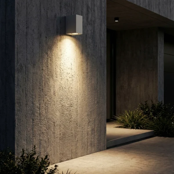 Aplique Ext. Clerkenwell — Unidireccional aluminio gris GU10 — Ambiente | Lampamac