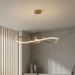 Colgante Finalborgo — Aros dorados LED integrado