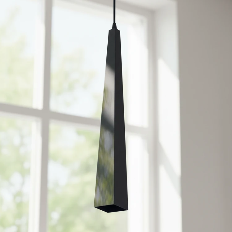 Lámpara colgante ALTEA negra moderna, ideal para comedor o cocina.