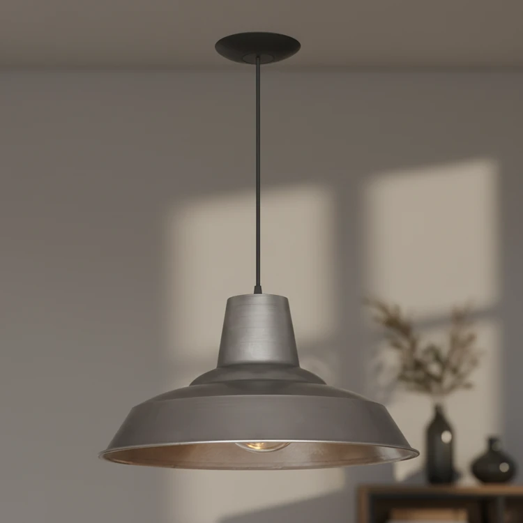 Colgante BADAJOZ de metal, estilo industrial, ideal para comedor o cocina.