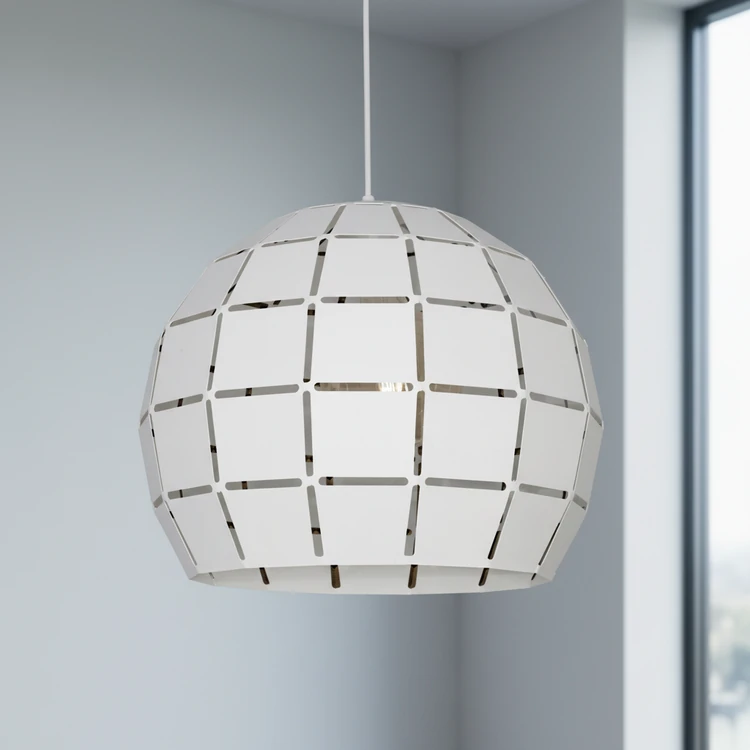 Colgante GETAFE de diseño moderno, Ø 300 mm. en chapa de hierro, ideal para cocina, comedor o dormitorio.