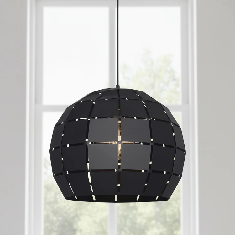 Colgante GETAFE negro de diseño moderno, ideal para comedor o cocina.