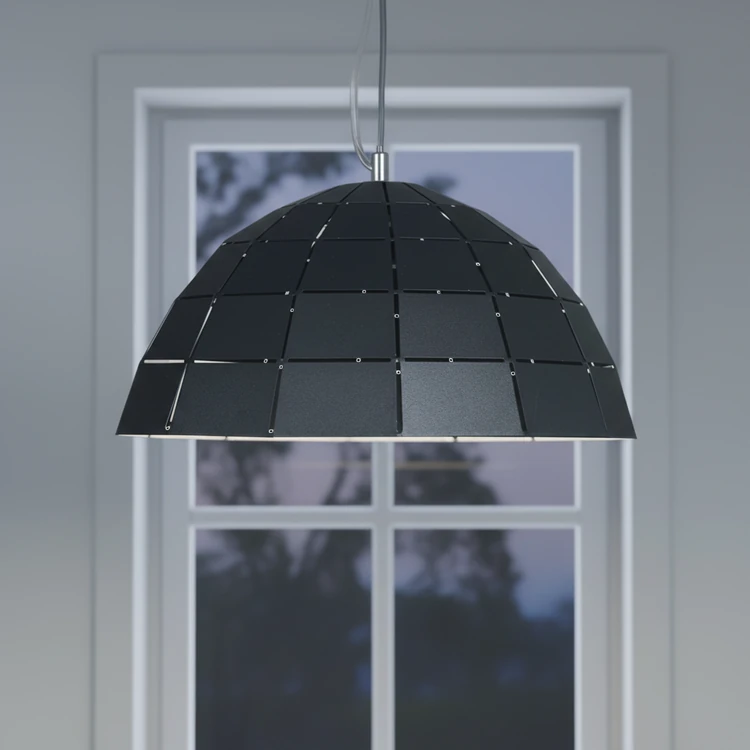 Colgante MALAGA de diseño moderno, ideal para cocina, comedor o dormitorio. Fabricada en chapa de hierro.