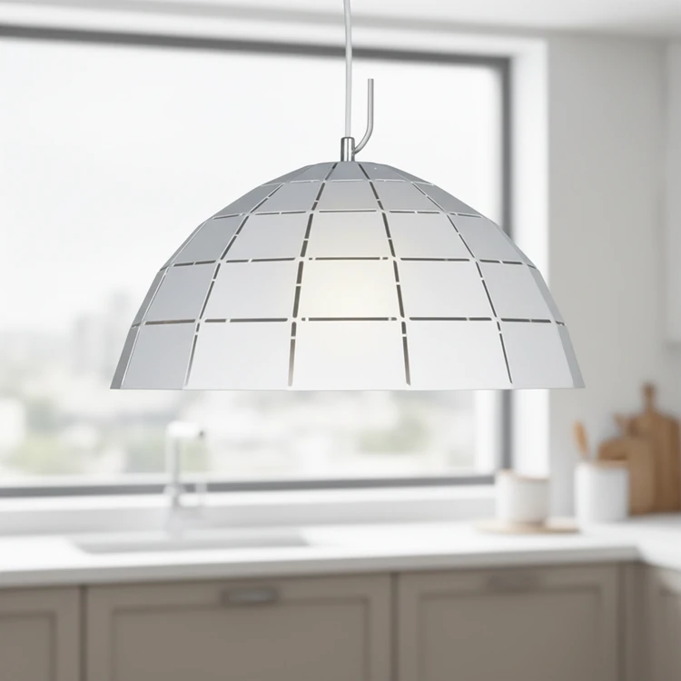 Colgante MALAGA (Ø 300 x 170mm.) de estilo moderno, ideal para comedor, dormitorio, living u oficina.