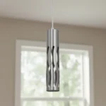 Colgante TUBO 2 de acero, diseño moderno, ideal para cocina, comedor o dormitorio.