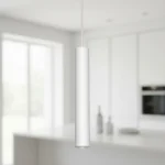 Lámpara colgante TUBO blanca moderna, ideal para cocinas, dormitorios y más.