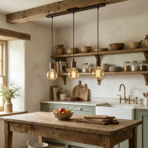 Lámpara de Techo Colgante Vintage de 3 luces para Living, Comedor, Dormitorio, Cocina y Pasillos en Metal - Image 2