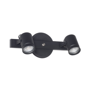 Spot GRANADA 2xGZ-10, aplique de pared moderno negro con dos focos