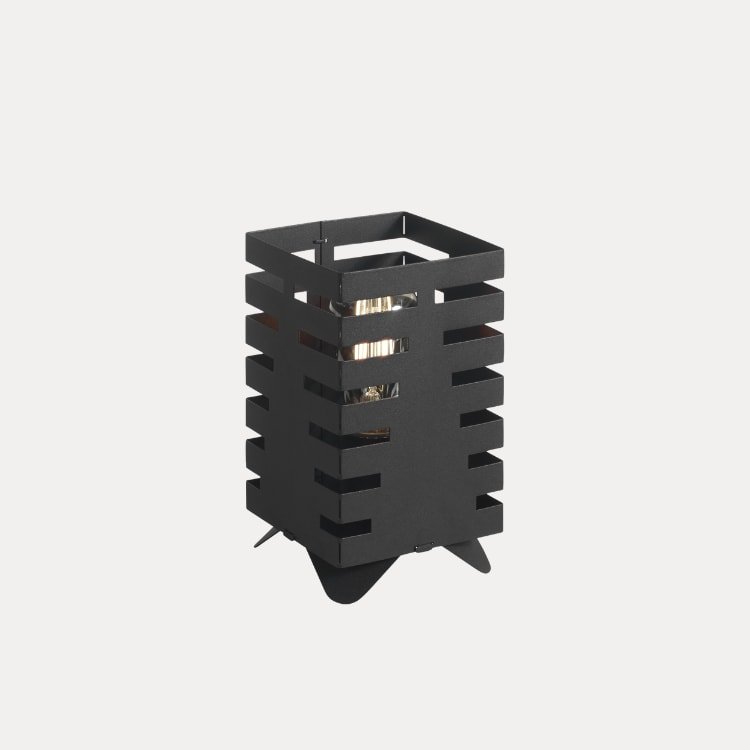 Velador CHESTER negro de estilo moderno, ideal para dormitorio o living