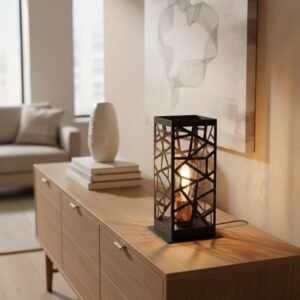 Velador CATANIA Moderno | Hierro | Diseño Geométrico | 157x290mm - Image 1