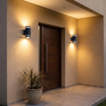 Aplique Ext. Kensington — Bidireccional aluminio negro | Lampamac