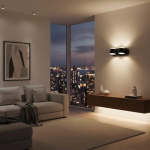 Apliques de Pared LED Modernos | Luz Cálida 3000K | Negro Oval - Image 3