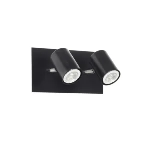 Aplique De Pared Bergen Doble Spot Moderno en Acero Negro (GU10) - Image 4