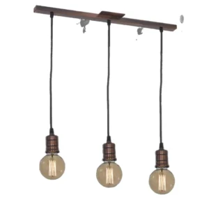 Lámpara de Techo Colgante Vintage de 3 luces para Living, Comedor, Dormitorio, Cocina y Pasillos en Metal - Image 2