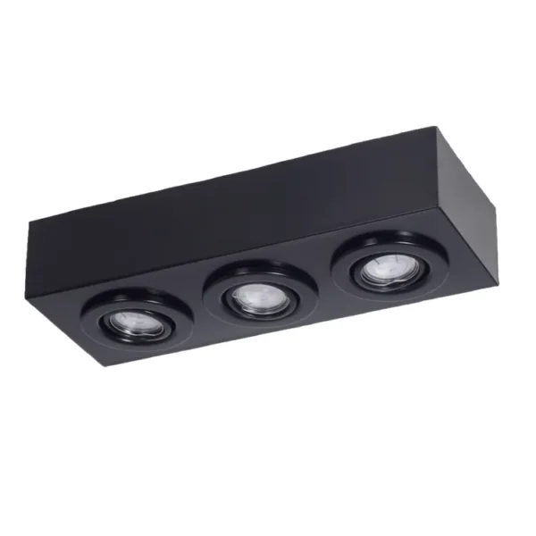 Plafón Cannaregio — Lineal metal negro GU10 — Ambiente | Lampamac