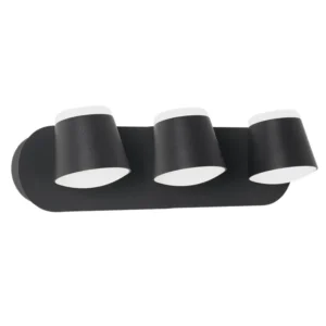 Aplique LED de Pared Moderno 18W Negro Luz Cálida para Baño y Dormitorio - Image 2