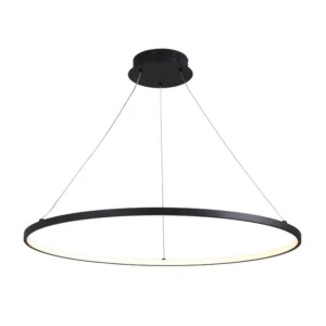 Colgante Aro LED 48W | Luz Cálida 3000K | Ø80cm | Negro - Image 2