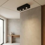 Plafon LED VALENCIA Negro Moderno 3 Luces para Interior