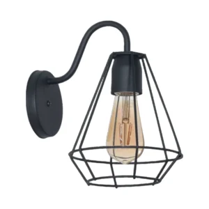 Aplique de Pared Industrial ORLEANS Negro Mate 1 Luz para Interior - Image 2