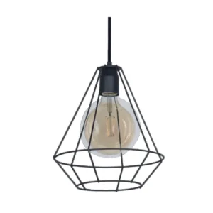 Lámpara Colgante ORLEANS | Estilo Industrial | Metal Negro | Ideal Cocina, Comedor, Dormitorio | Ø 260 x H 300 mm - Image 2