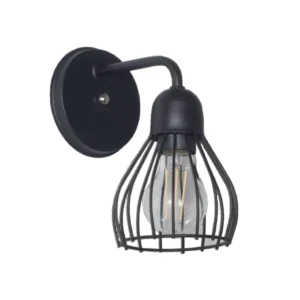 Aplique de Pared PORTO Industrial de Metal Negro para Interior - Image 2