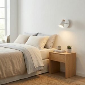 Aplique De Pared Bergen Direccional en Acero Blanco Con Madera (GU10) - Image 2