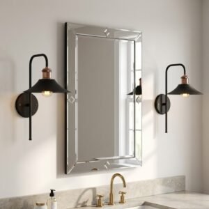 Aplique de Pared Industrial PADUA Negro Mate con Cobre | E-27 - Image 1