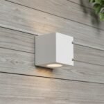 Aplique Exterior Volterra Cubo Moderno en Hierro Blanco (GU10)