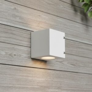 Aplique de pared moderno MONACO blanco de hierro, iluminación interior con luz GU-10 para pasillo, cocina, dormitorio.