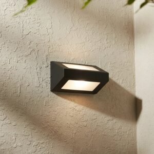 Aplique de pared MONACO bidi de hierro negro, iluminación interior moderna para pasillo, cocina, dormitorio.