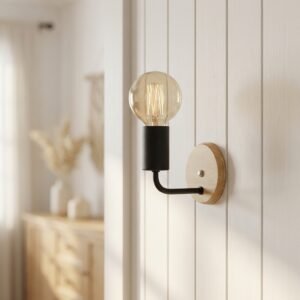 Aplique De Pared Calatrava Moderno en Madera (E27) - Image 1