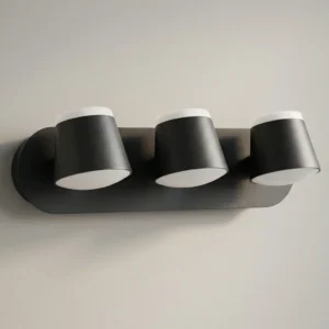 Aplique LED de Pared Moderno 18W Negro Luz Cálida para Baño y Dormitorio - Image 1