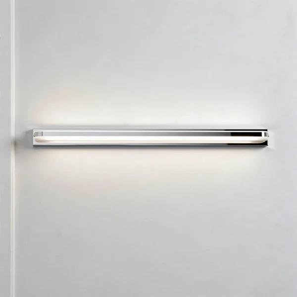 Aplique Pedralbes — Lineal acero cromo LED — Instalado | Lampamac
