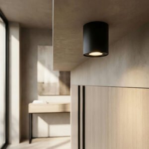 Plafón Orientable Moderno GU10 Negro para Techo Aluminio - Image 1