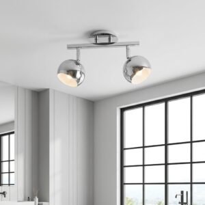 Plafón Mercurio Doble Bocha en Acero Cromo (GU10) - Image 2