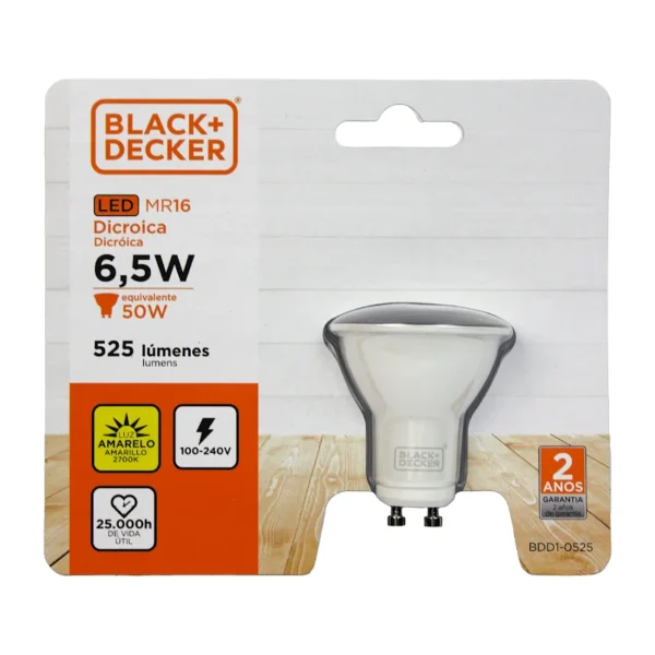 Lámpara Led Dicroica 6.5w MR16 Luz Cálida — Vista 3 | Lampamac