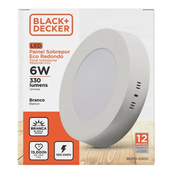 Plafón de Sobreponer 6w Blanco Redondo Luz Fria — Vista 5 | Lampamac
