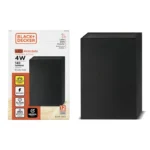 Aplique de Pared Led 4w Negro Luz Cálida IP65 | Lampamac