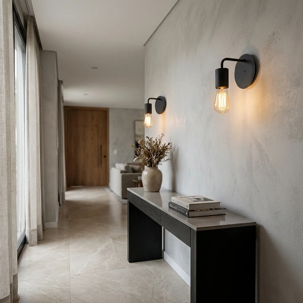 Aplique Polignano — Industrial metal negro E27 — Detalle | Lampamac